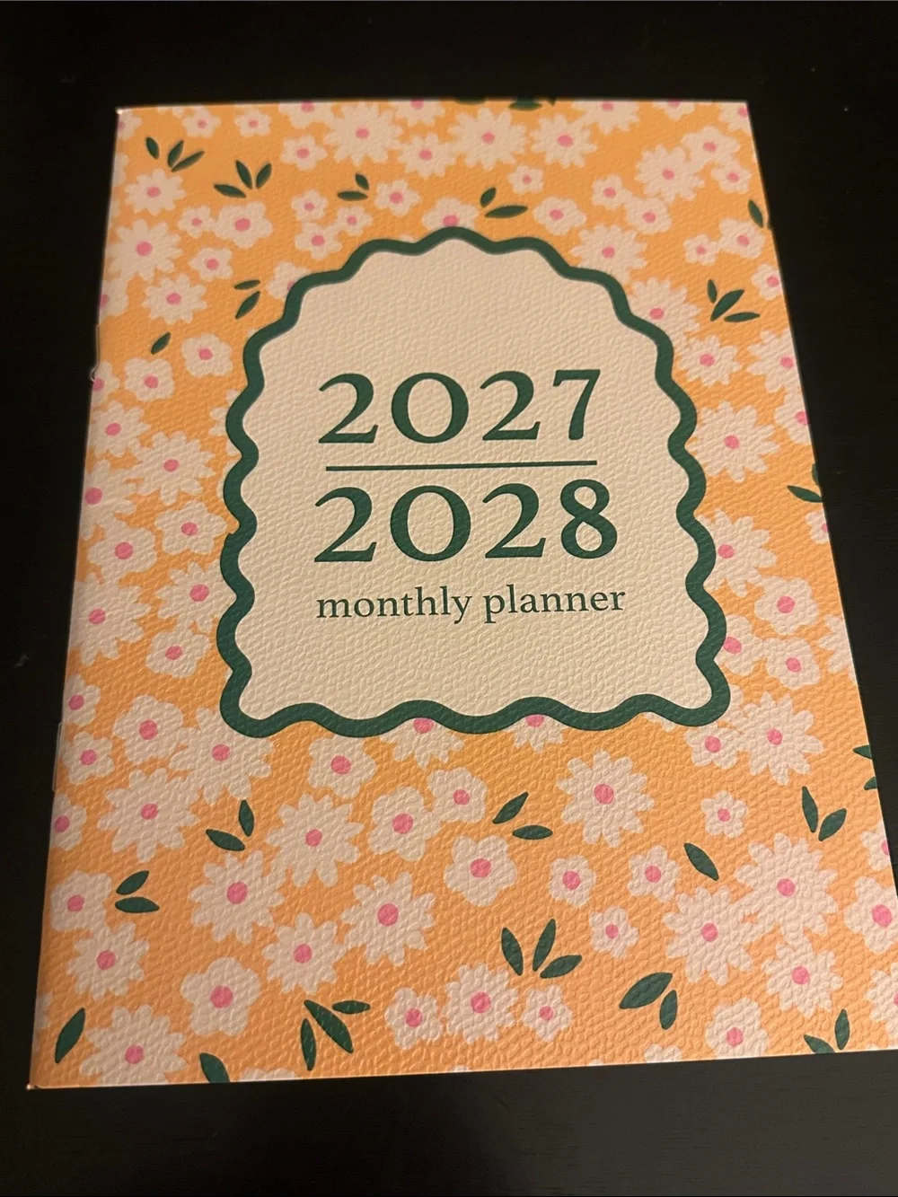 2027-2028 Monthly Planner — Peach Floral Cover